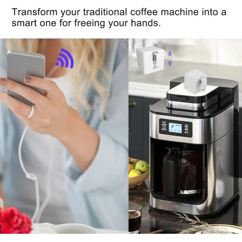 Tuya Smart CuInfouch Switch, WiFi Finger Button Pusher, Robot Smart Home, Voice Control pour Alexa Assistant