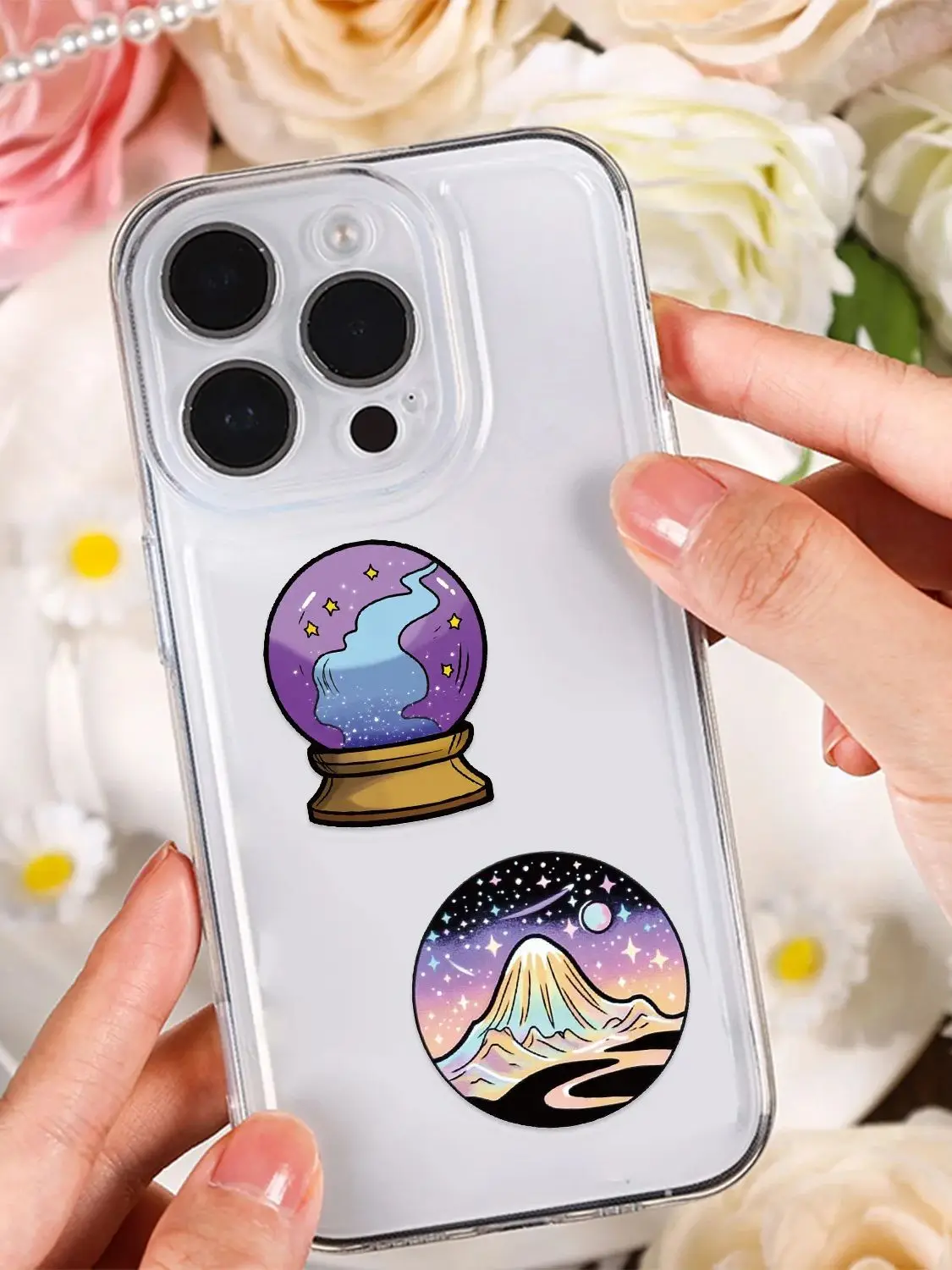 AliExpress NONE 50Pcs Magic Witch Style Stickers INS Cartoon DIY Glitter Decals Decoration Transparent Sticker Kids Toys Laptop Guitar Bike