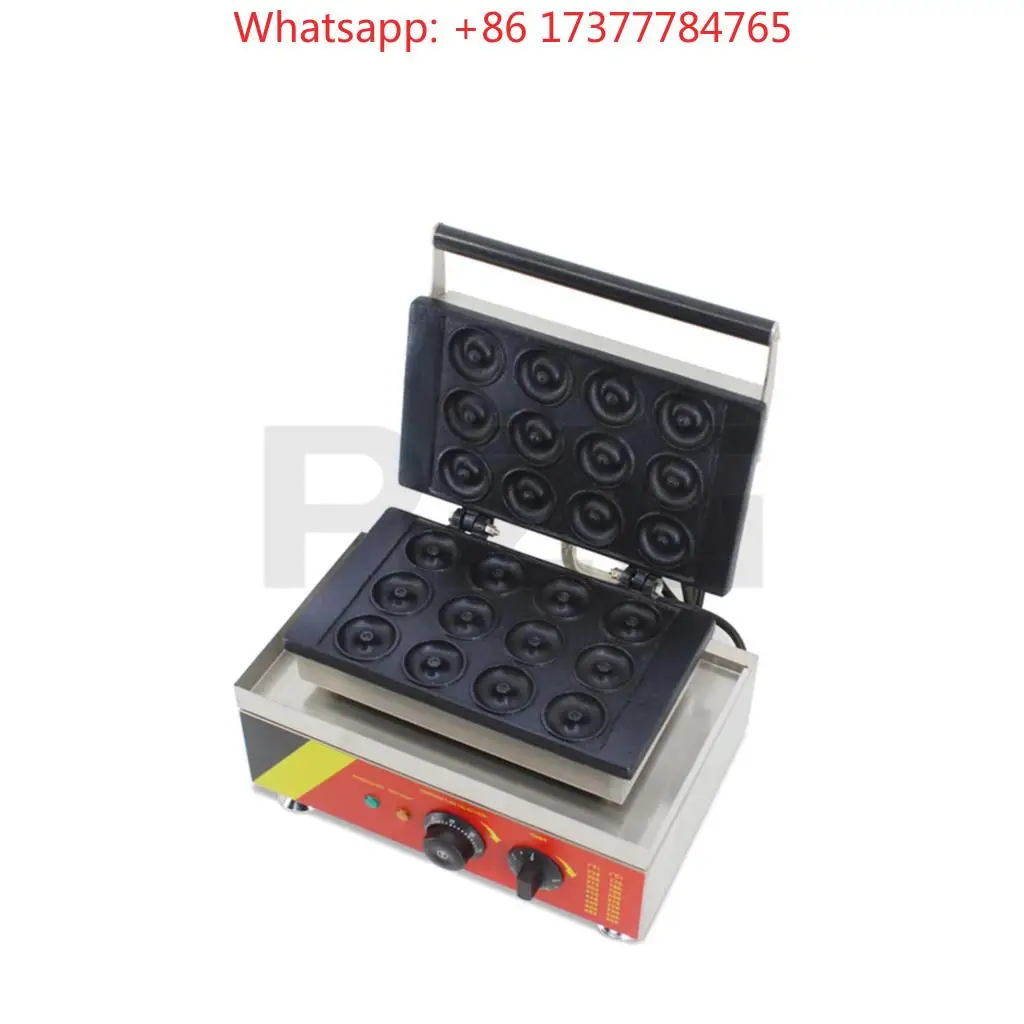 Commercial Snack Waffle Machine, 12 Holes Stainless Steel Electric Non Stick Sweet Donut and Cookie Maker