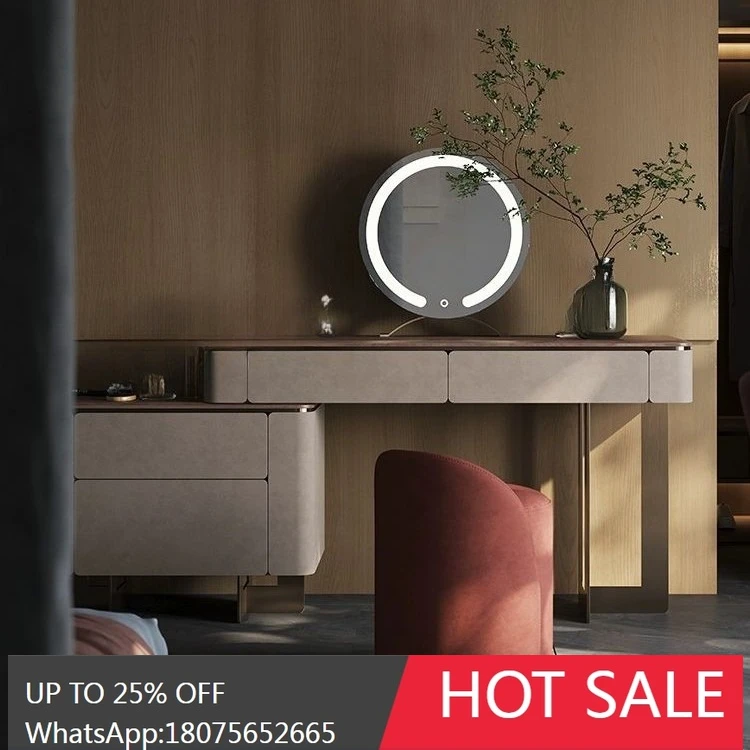 

SGF Dressing Table Light Luxury Minimalist Bedroom High-Grade Natural Luxury Stone Storage Cabinet Integrated