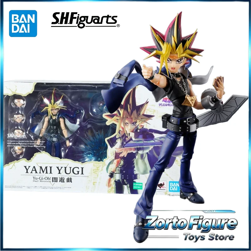 In Stock Authentic Bandai S.H.Figuarts Yu-Gi-Oh Duel Monsters Yami Yugi Atem Articulated Action Figure Toys Collection Gift