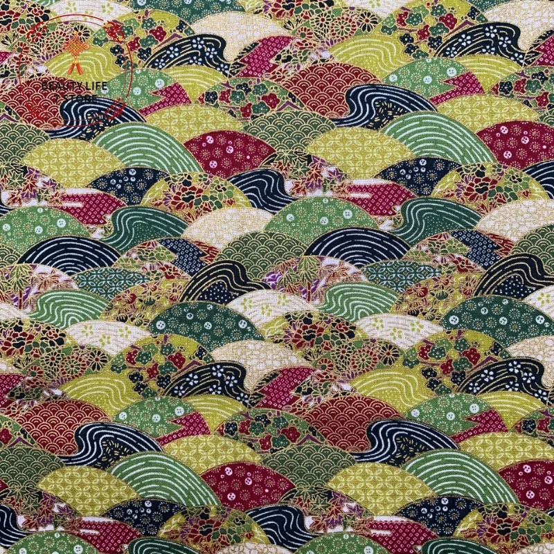 Japanese Cotton Printed patchwork Fabric Quilting material for Sewing dolls and bags Needlework Accessories 145x48cm