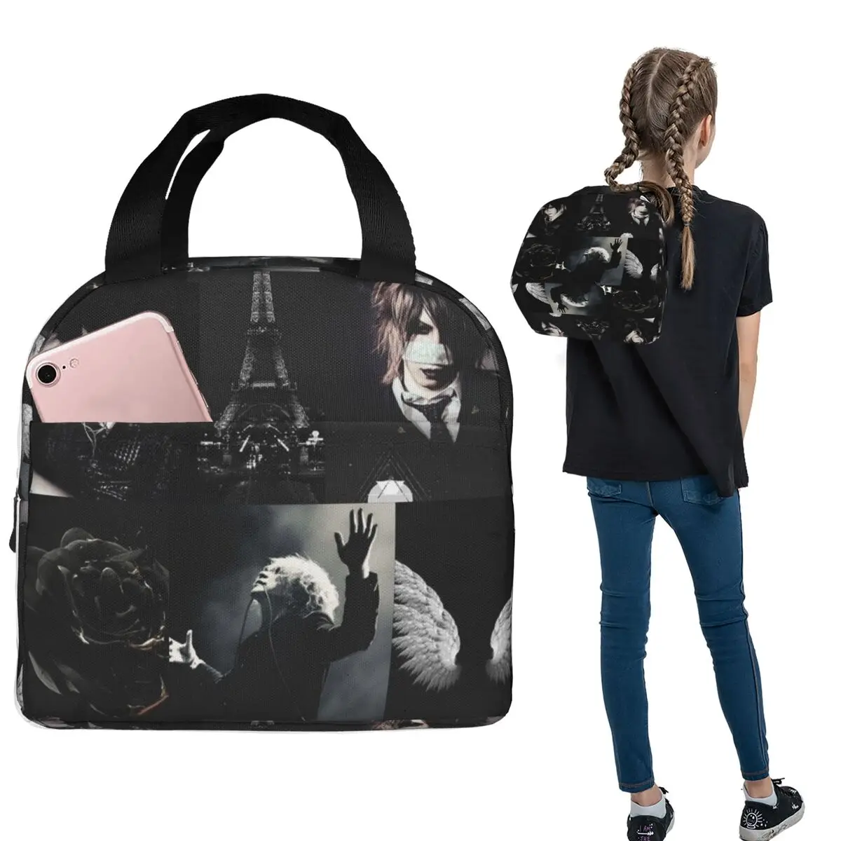 Bolsa térmica para almoço The Gazette para mulheres e crianças, caixas portáteis para alimentos, bolsa térmica para almoço
