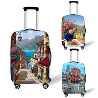 Beautiful Scenery Eiffel Tower Luggage Covers for Travel London Landscape Suitcase Cover Elastic Trolley Case Protective Cases