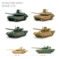 1/72 1:72 Military Army T90MS T-14 T62 Tank Self-Propelled Cannon Armored Vehicle Camion Car Truck Assembly 4D Puzzle Model Toys