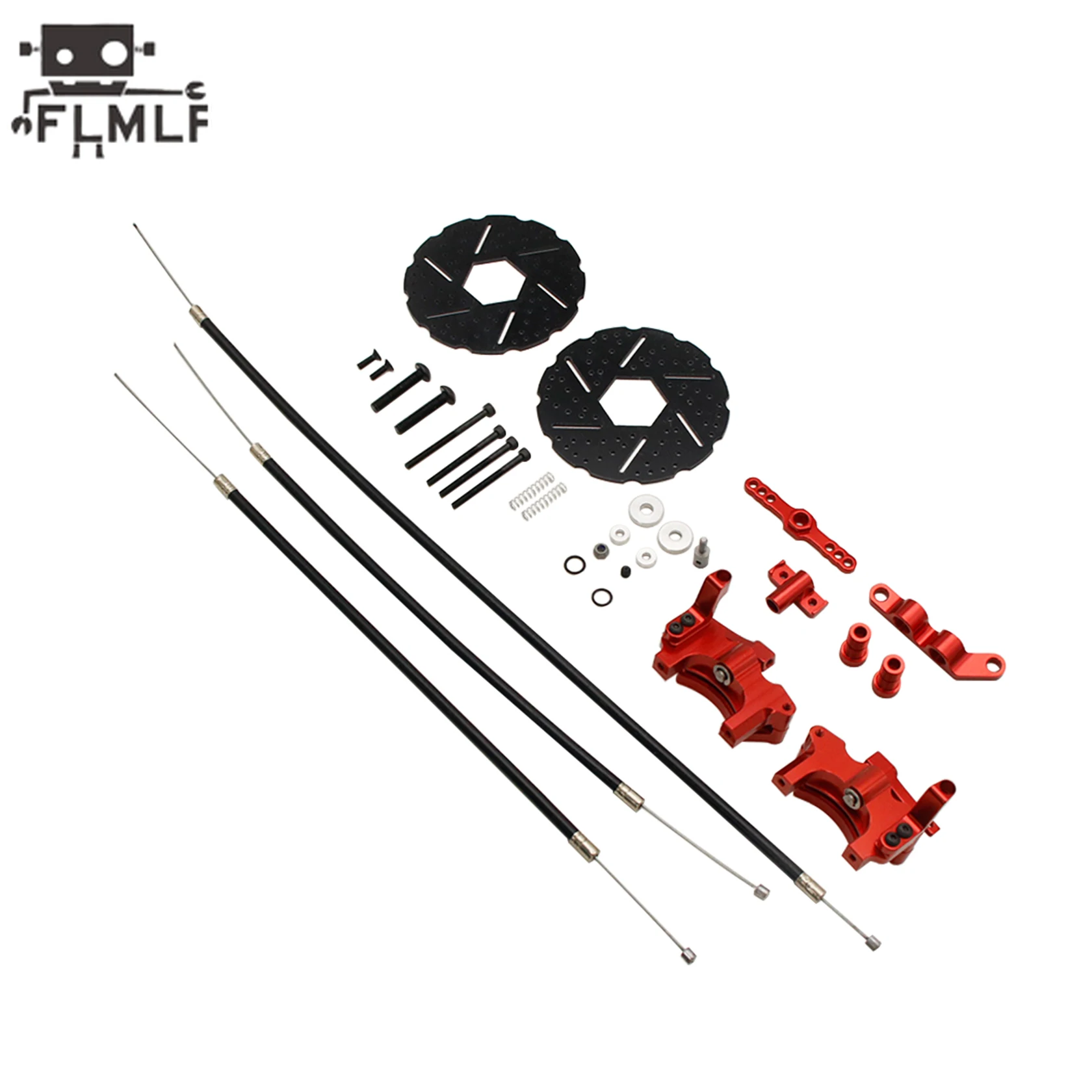 Rc Car CNC Metal Front or Rear Cable Brake System Wire Brake Kit Fit for 1/5 HPI ROFUN BAHA ROVAN KM BAJA 5B 5T 5SC TRUCK PARTS