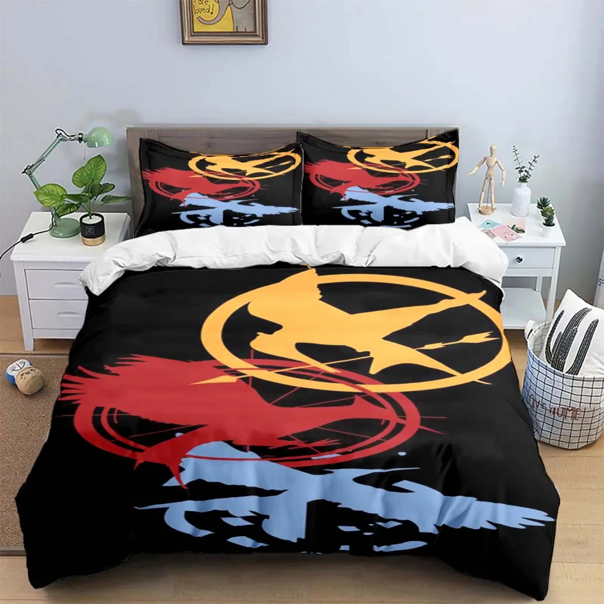 

The Hunger Games Fashion Anime Digital Printing Bedding Set Duvet Cover Comforter Bed Youth Kids Girl Boys Gift