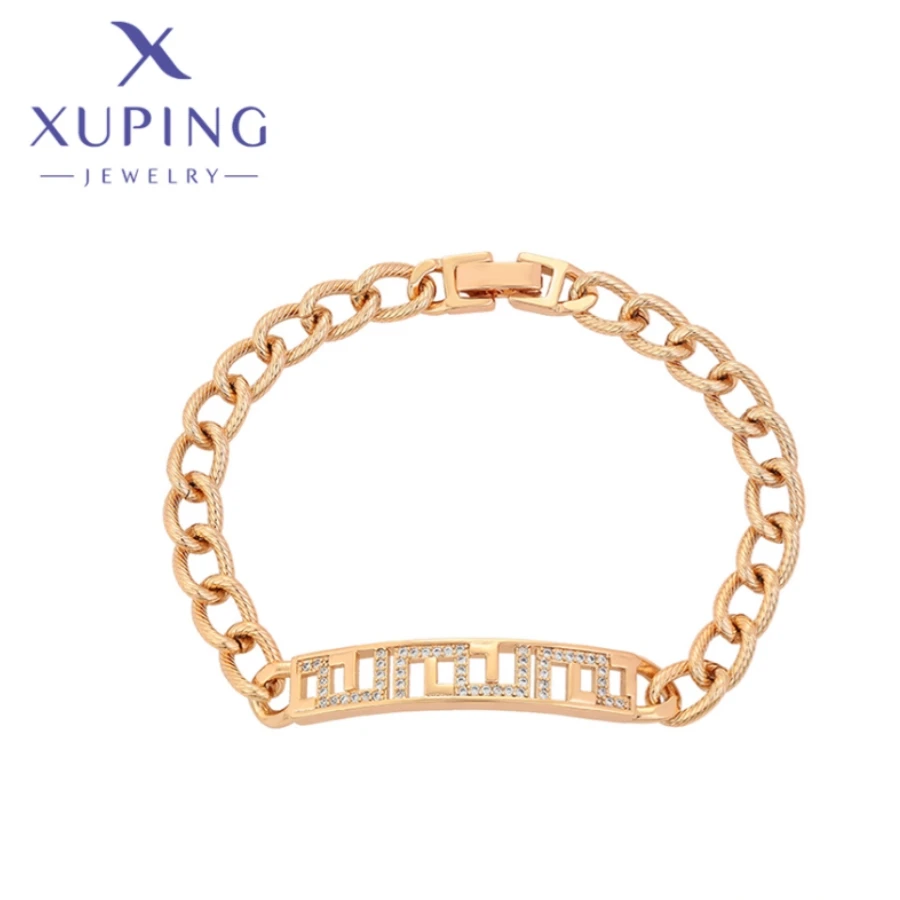 Xuping Jewelry New Fashion Elegant Style Heart Shape Women's Bracelets Gold Color Christmas Girl Birthday Party Gifts A00905140