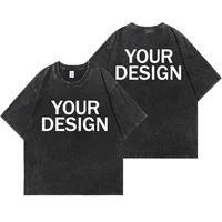 Camiseta de algodón Unisex con estampado personalizado Vintage, camiseta de manga corta de gran tamaño, ropa de calle de rapero, camiseta informal para hombre