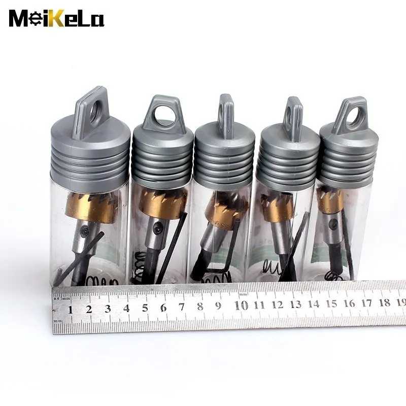 Imagem -05 - Meikela-broca Hss Saw Grupo Ponta de Metal Duro Perfuração de Madeira Metálica Ferramenta de Corte para Instalar Fechaduras 16 mm 18 mm 20 mm 25 mm 30 mm 1pc