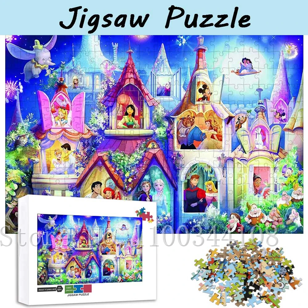 

Disney Princess Castle Puzzle for Girls Gifts Bedroom Decor Cartoon Character Jigsaw Puzzle Handmade Toys & Hobbies