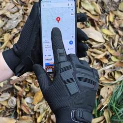 B33 Full Finger Outdoor Tactical Gloves Hand Back Protection Sports Gloves Anti-slip Wear-Resistant Training Cycling Gloves