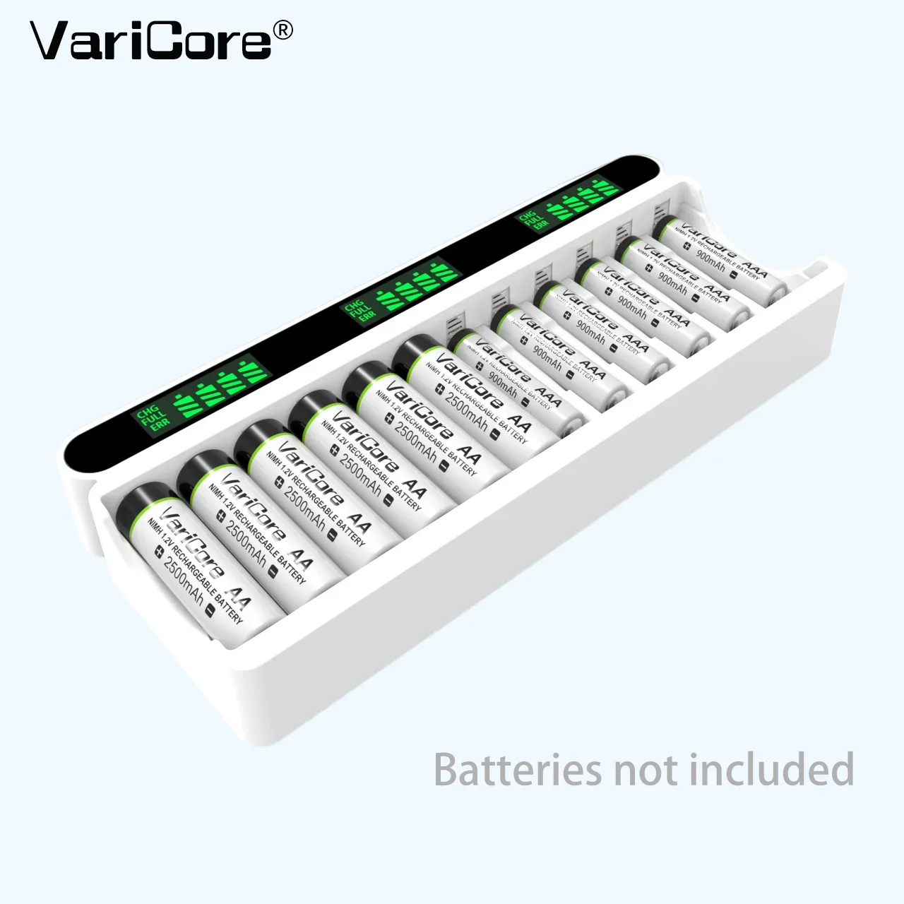 VariCore 1.2v 12 スロット充電式バッテリー充電器ニッケル水素 AA AAA ニッケル水素電池新オリジナル