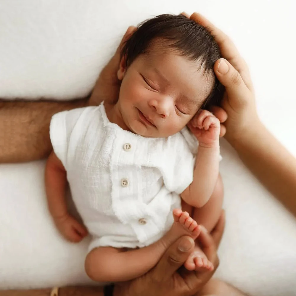 

Комбинезон для фотосъемки новорожденных, белый льняной комбинезон на пуговицах с короткими рукавами, реквизит для фотосессии новорожденных, наряд для семейной обуви для беременных