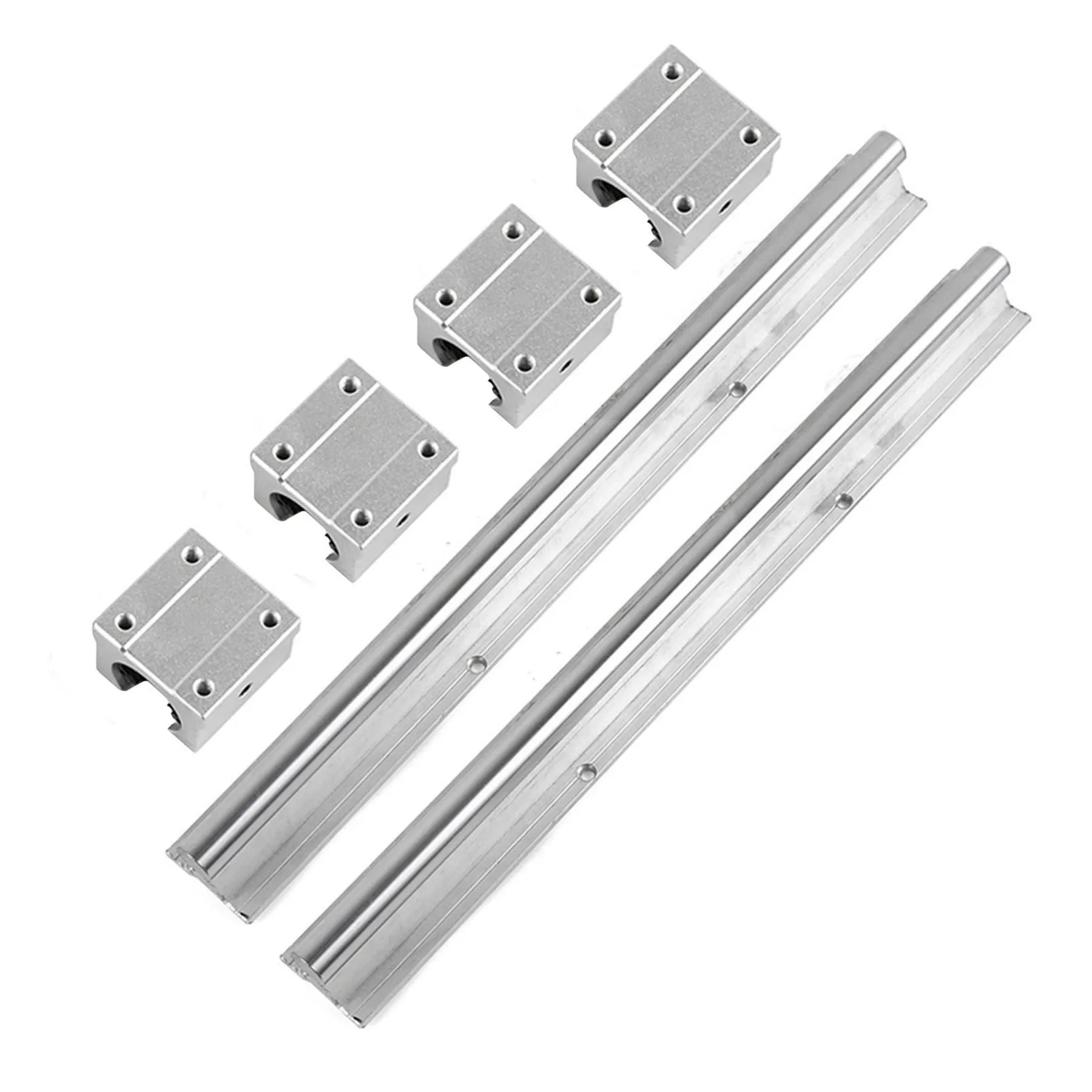 2 قطعة SBR12 SBR16 SBR20 SBR25 دليل السكك الحديدية الخطية 300 500 800 1000 مللي متر 4 قطعة SBR12UU 16UU 20UU SBR25UU كتل تحمل لجزء CNC ثلاثية الأبعاد #6