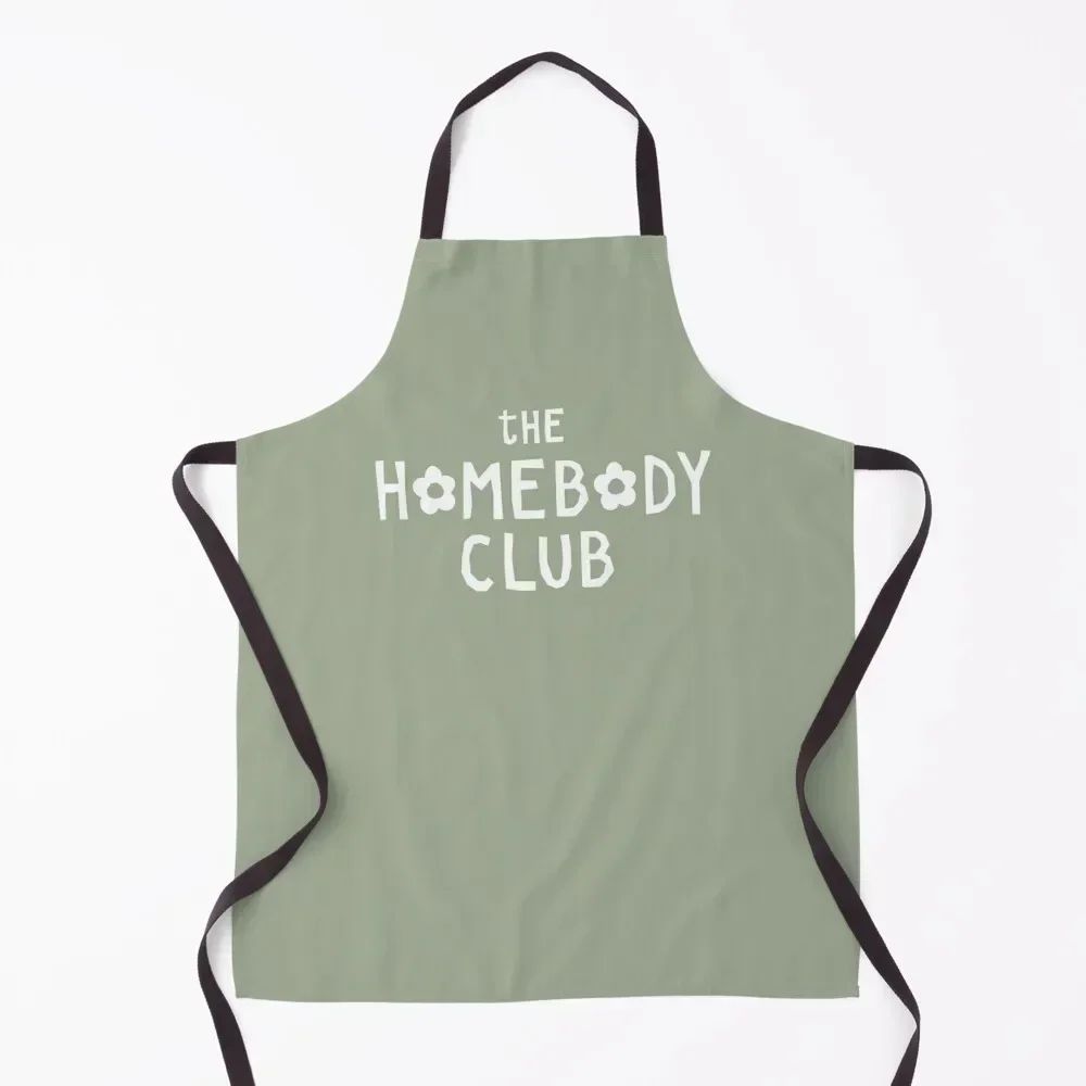 Homebody Club in white and sage green Apron men nail tech supplies Bib For Kitchen Cleaning Products For Home Apron