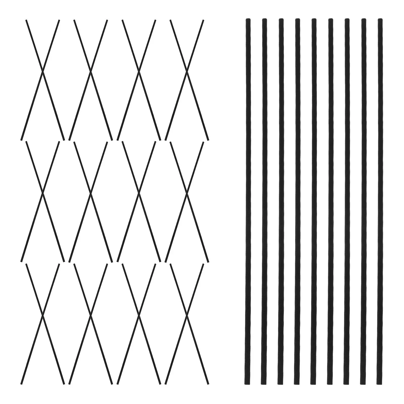 200Pcs Black Fiber Reeds Diffuser Sticks Scent Diffuser for Home Office Aromatherapy Essential Oil Reeds Replacement Refill