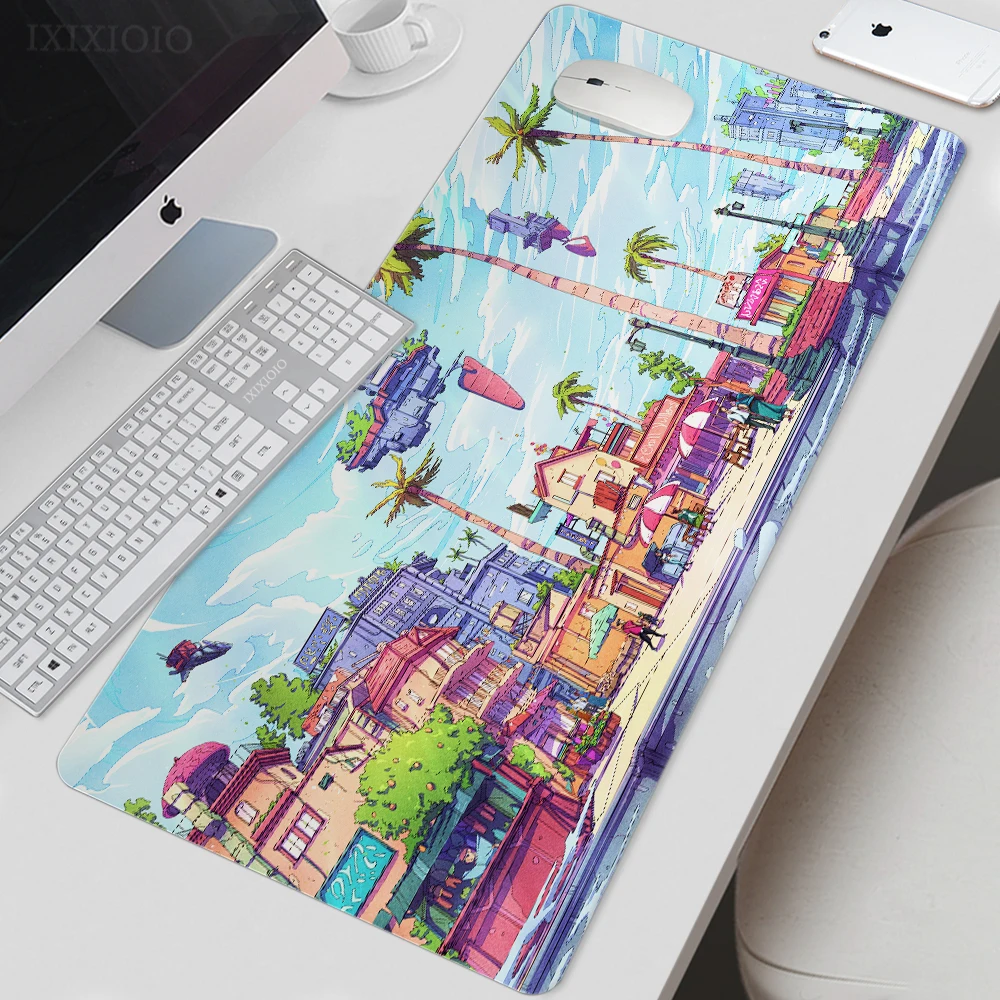 

Игровой коврик для мыши с красивым мультяшным аниме эстетикой XL, новый пользовательский коврик для мыши XXL, коврик для мыши, офисный мягкий коврик для мыши, Настольный коврик