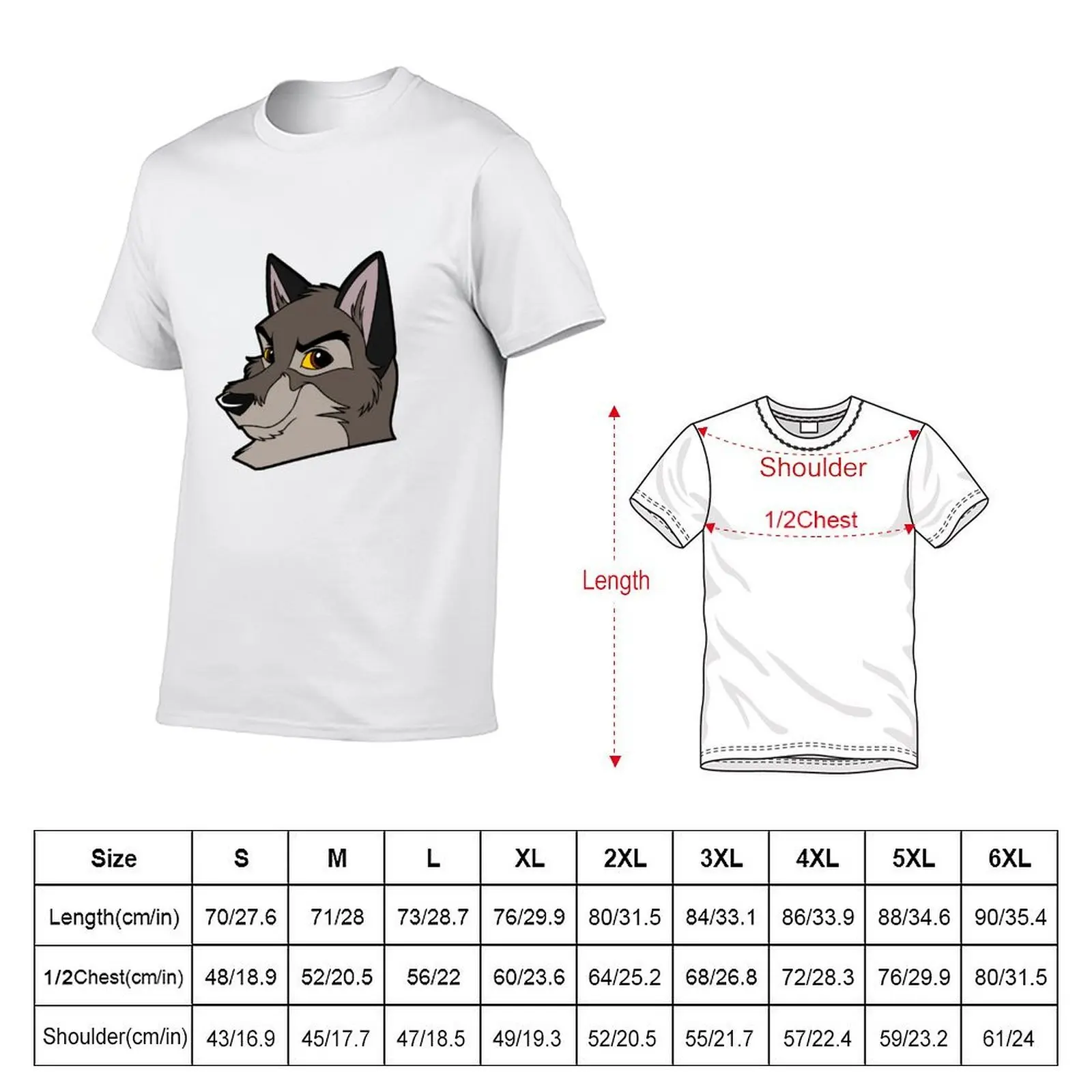 Balto Bust T-Shirt anime t shirts vintage t shirts Men's t-shirt