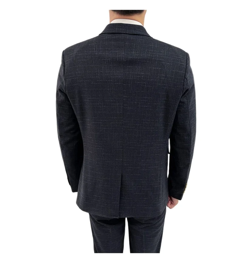 Costume pour hommes, mode Banquet, amincissant, rayé, chanteur de danse, tendance, hôte décontracté, robe de Banquet de mariage, costume de Performance étoile masculine