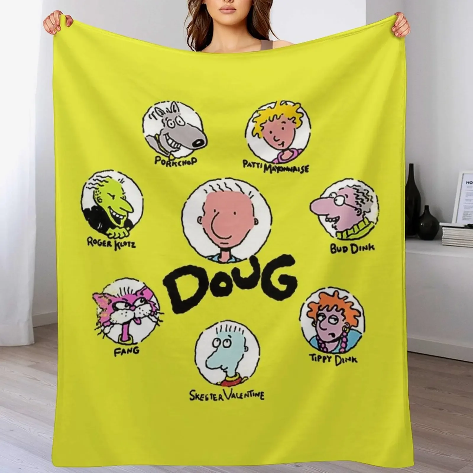 

Mr. Funnie Throw Blanket Soft Plaid for winter wednesday Summer Beddings Blankets