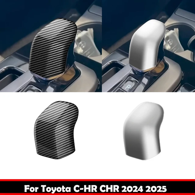 Dla Toyota CHR C-HR 2024 2025 ABS Włókno węglowe chrom Samochodowy panel zmiany biegów Rama Pokrywa gałki dźwigni zmiany biegów Wykończenie głowicy Akcesoria wewnętrzne