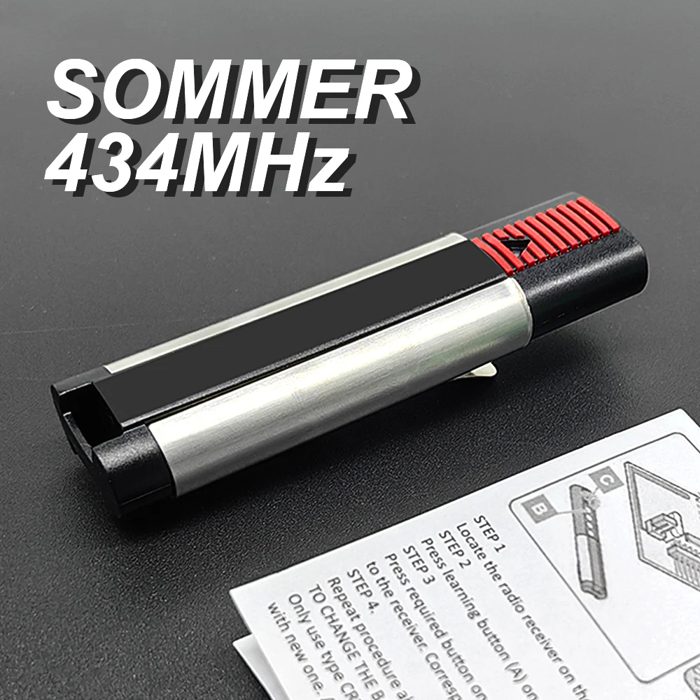 2PCS SOMMER 434.42MHz TX03-434-4-XP Garage Door Remote Control SOMMER 434mhz TX03 434 4 XP Gate Controller Opener