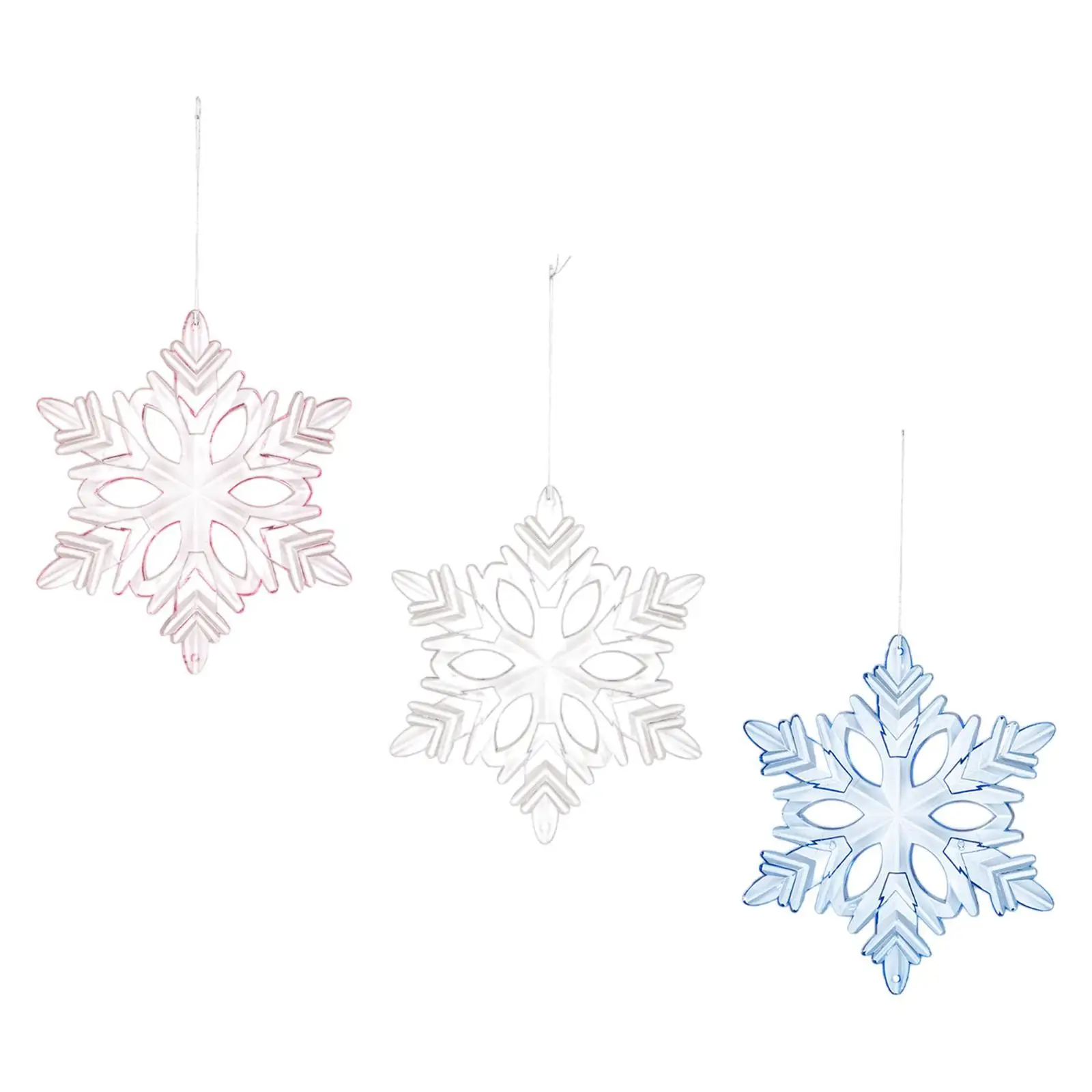 Xmas Tree Decor Party Supplies Scene Layout Decorative Snowflake Hanging Ornament for Garden Farmhouse Yard Living Room Porch