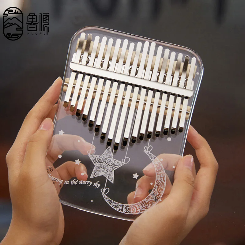 HLURU 17 21 key Kalimba Professional Thumb Piano Kalimba 17 21 key Acrylic Thumb Piano Keyboard Musical Instrument