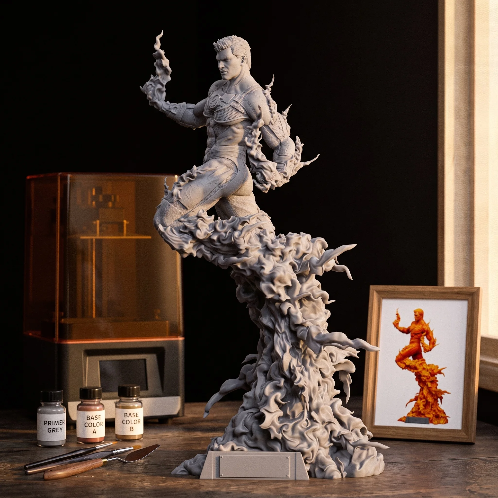 Model Kit Ikaruga - 1/24 1/18 1/12 Flame Man Figura