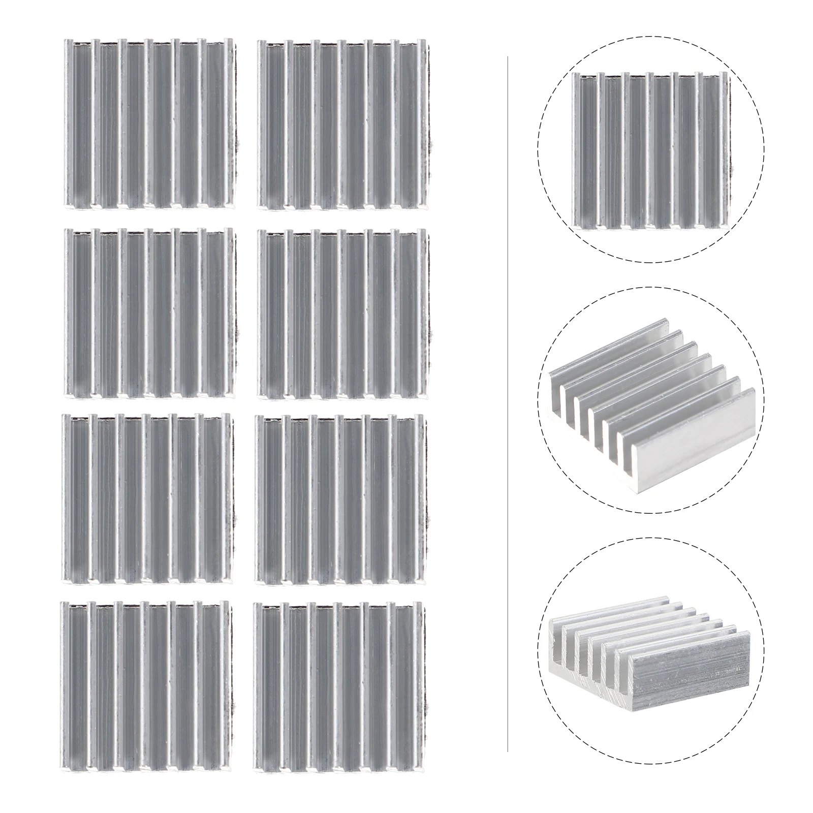 

24 Pcs Heat Sink Cooling Module Chip Heatsink Radiator Aluminum Sinks Cell Phone Silver