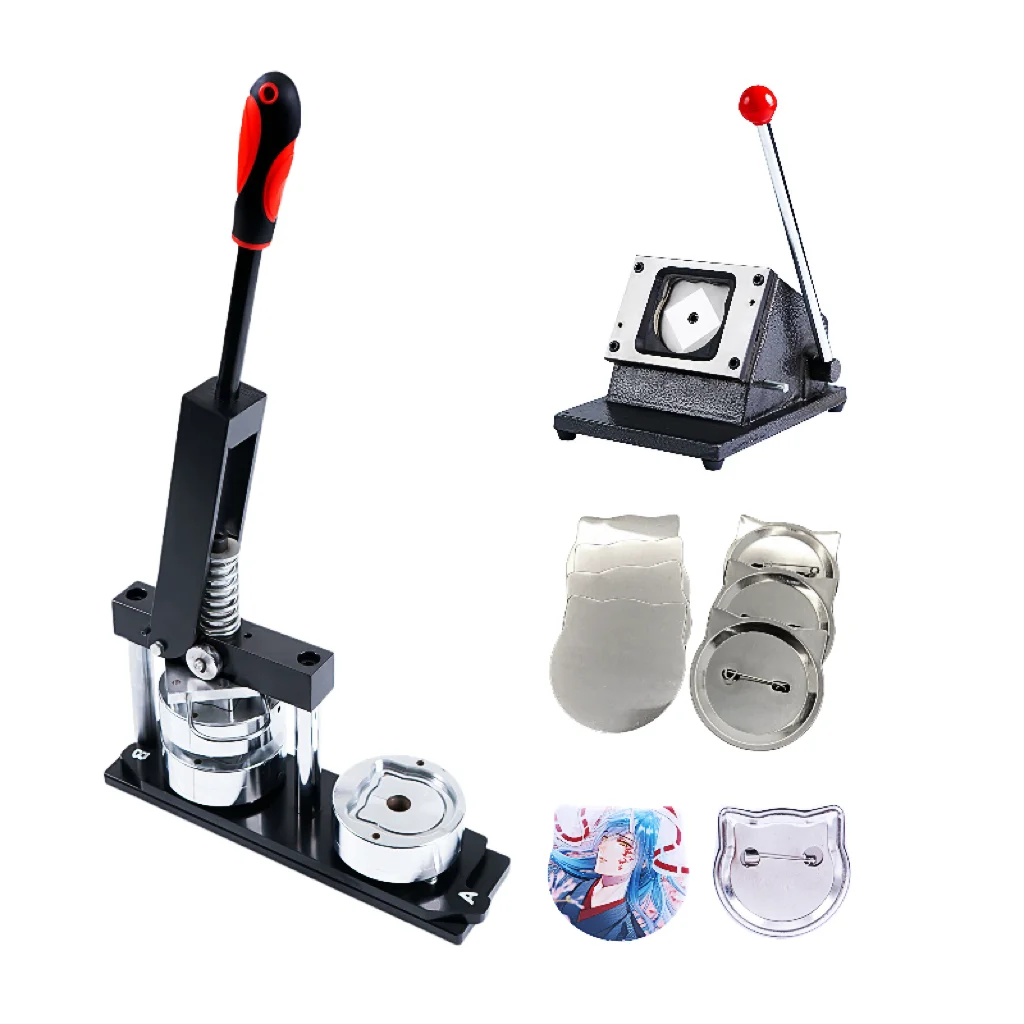 

DIY Cat Metal Badge Machine Mold Metal Cutter and 100 Badge Material Badge Making Kit