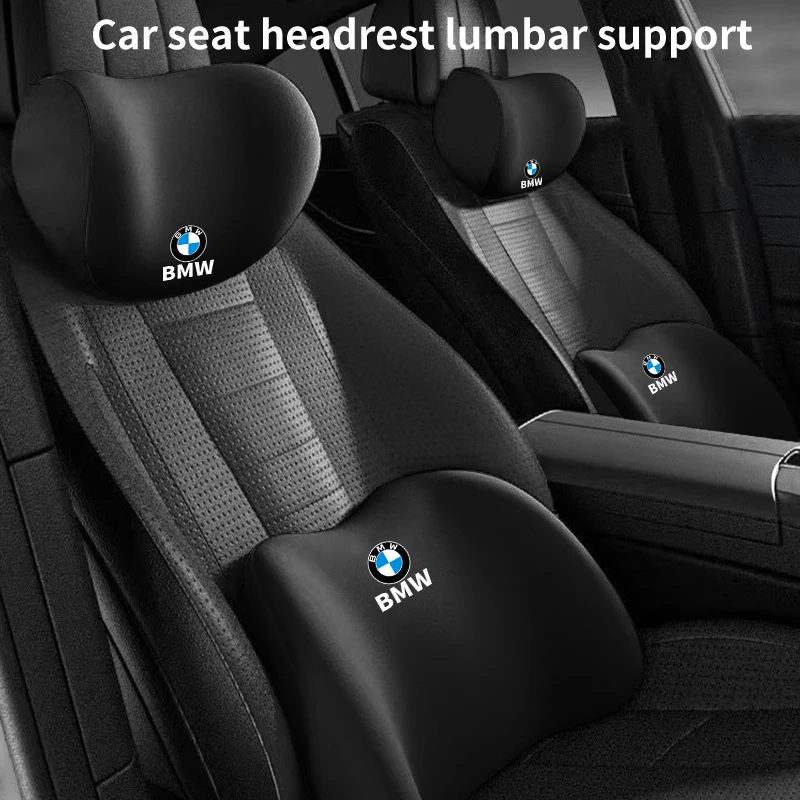 Car Lumbar Back Support Headrest Neck Pillow Car Seat Cushion For BMW 1 2 3 5 7 Series X1 X2 X3 X4 X5 X6 X7 G20 G30 G12 M4 M5 M6