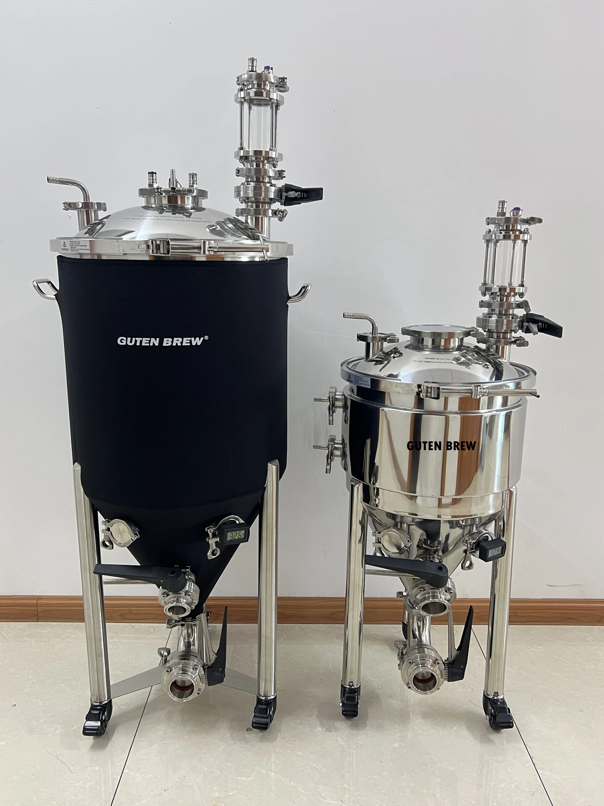 30L 55L 75L 105L مخروطي التخمير البيرة معدات مصنع الجعة الضغط تخمير تخمير البيرة خزان تخمير البيرة المعدات