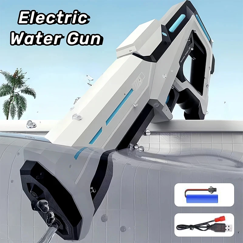 

43cm Electric Continuous Water Gun With Automatic Water Absorption High-pressure Strong Water Spraying Outdoor Fight Fantasy Toy