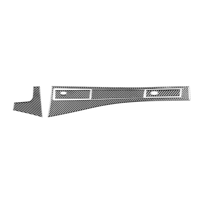 Carbon Fiber Car Co-Pilot Central Control Panel Trim Strip Interior Decoration Sticker For BMW 5 Series E60 2004-2007 Accessorie - view 3