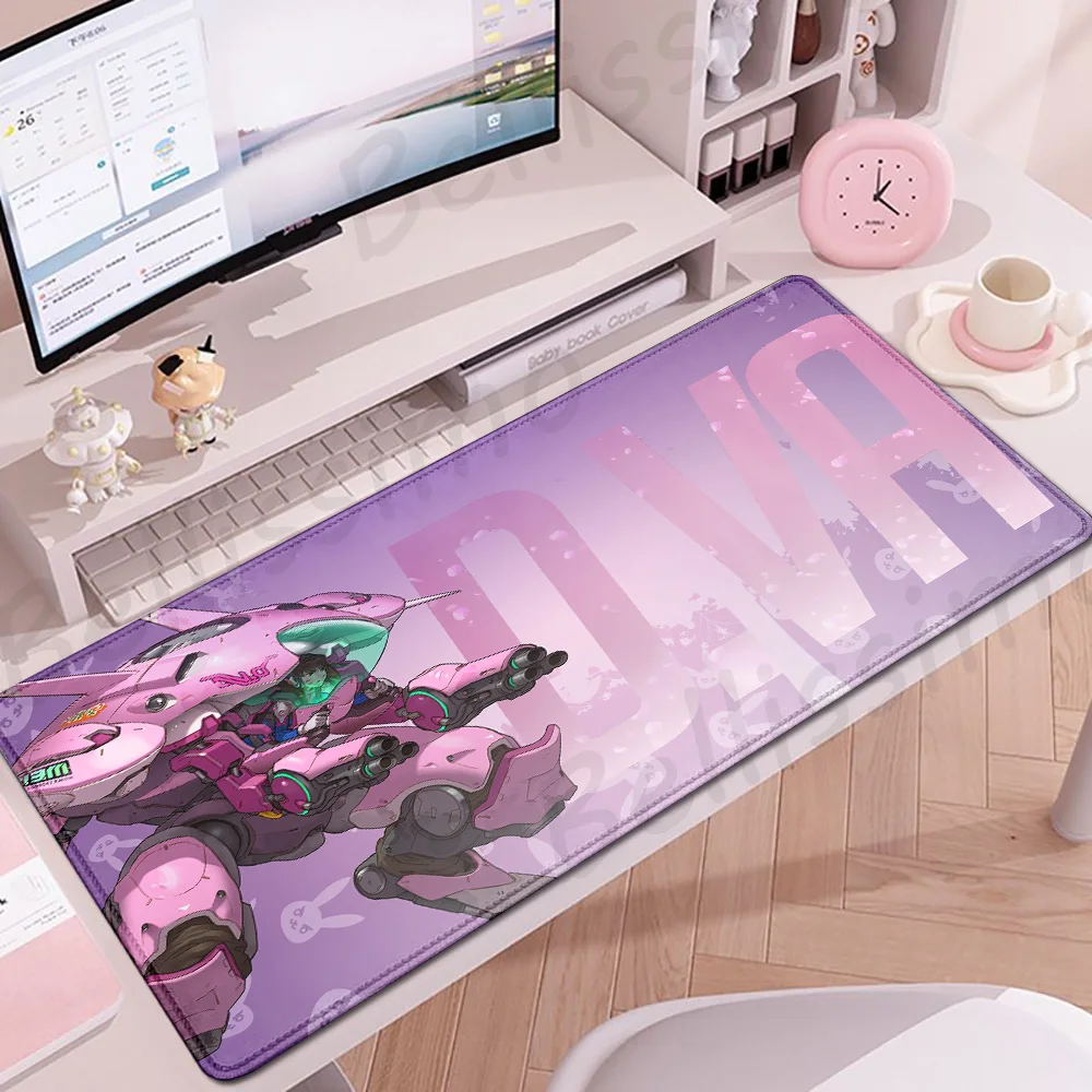 Gaming Accessories O-Overwatch D-D.va Mouse Pad Large Keyboard Mousepad Pc Cabinet Deskmat Xxl Extended Mats Gamer Mausepad