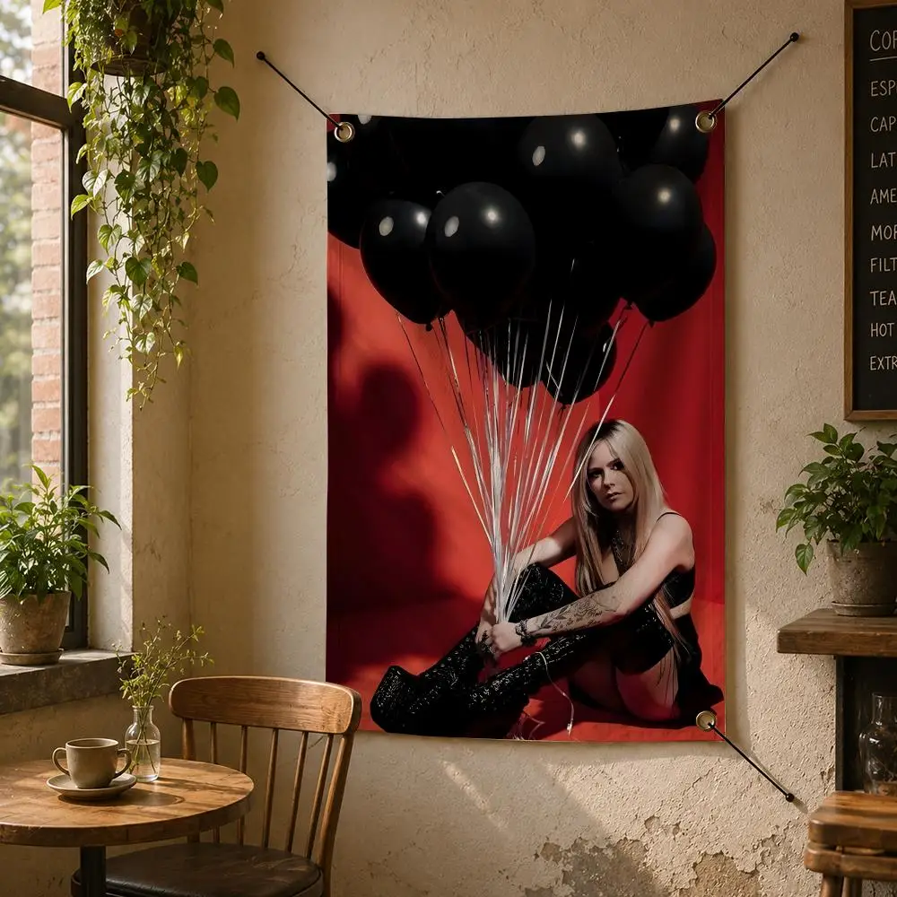 Singer A-Avril Lavigne Flags Flag Banner Wall Hanging for Bedroom Dorm Room Home Bar Party Indoor Outdoor Wall Decor