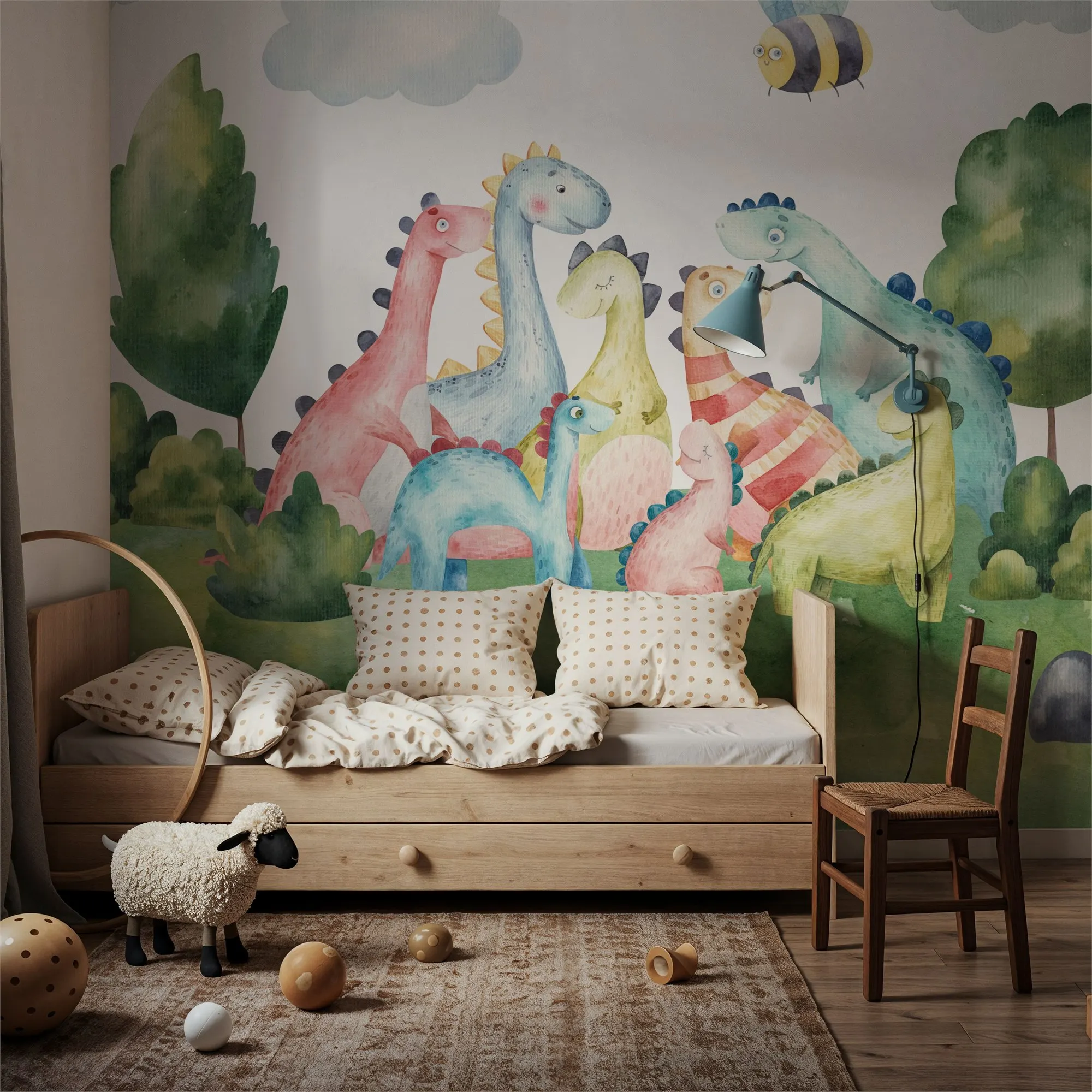 Custom Dinosaur Family Wallpaper for Walls Made to Measure Large Wall Mural