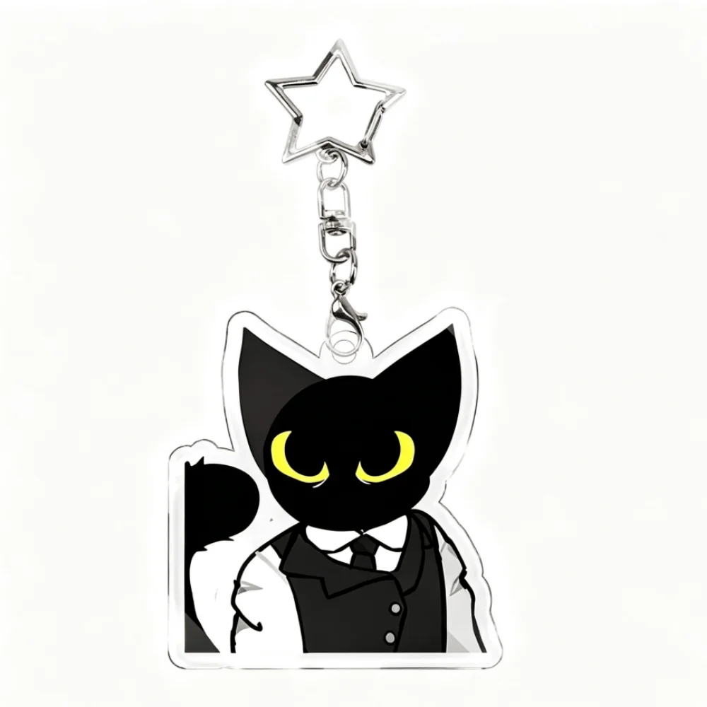 for Animal Hospital Game Peripheral Furry Secret Agent Head Nurse Acrylic Keychain Cosplay Props Cartoon Decoration Pendant