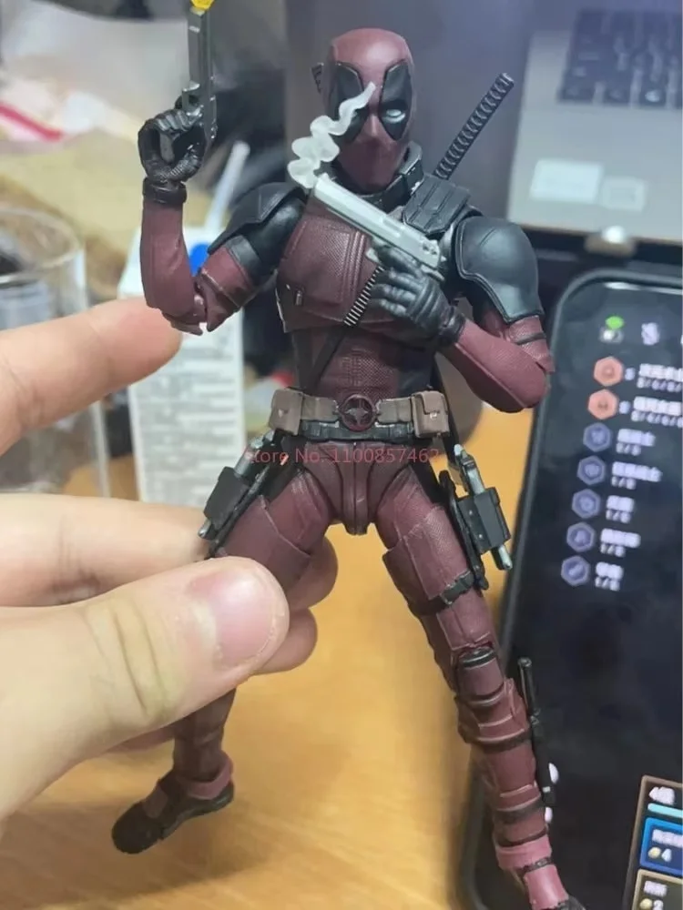 Spot marvel herói mercadoria shf deadpool 2 réplica de alta qualidade modelo móvel estatueta decoração coleção presente surpresa