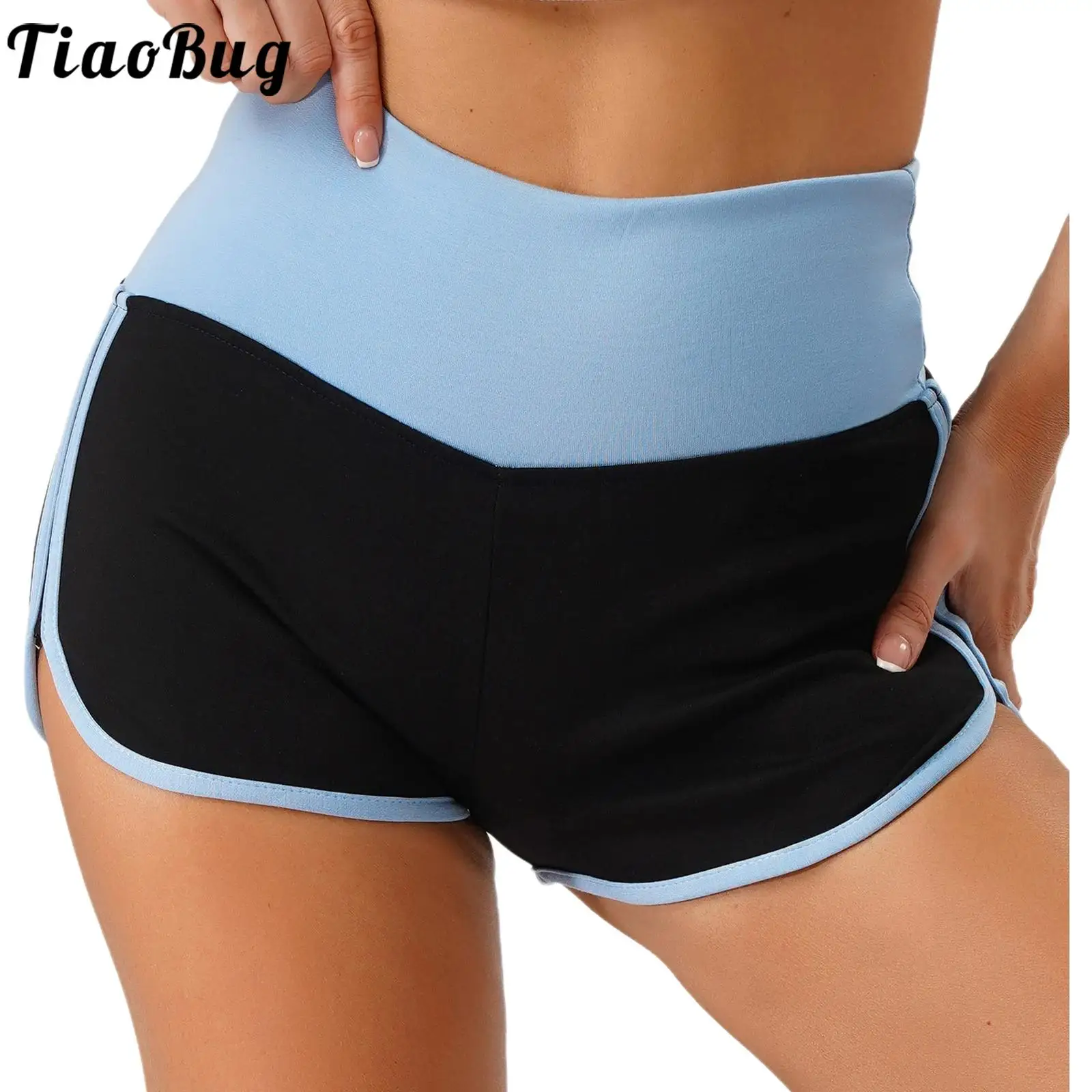 

Women Stretchy High Waist Yoga Workout Micro Shorts Booty Pants For Workout Gym Fitness Pilates Exercise Running Casual Shorts