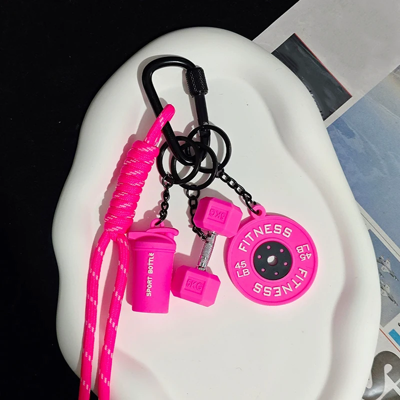 سلسلة مفاتيح للياقة البدنية لمحبي الصالة الرياضية، هدية مميزة لعشاق الرياضة، ملحقات لأكياس التمرين، زجاجات المياه، مشبك على شكل حرف D