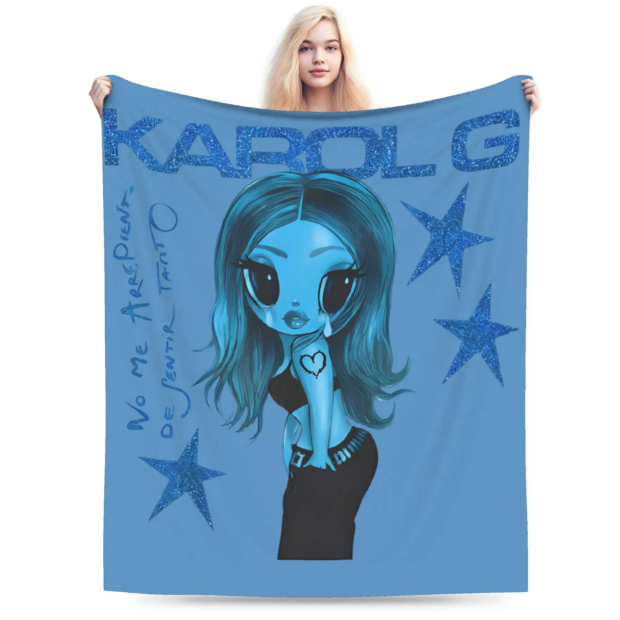 Cozy No Me Arrepiento De Sentir Tanto Karols G NMADST Blanket Merch Sofa Decorative  Throws And Blankets Soft Flannel for Travel