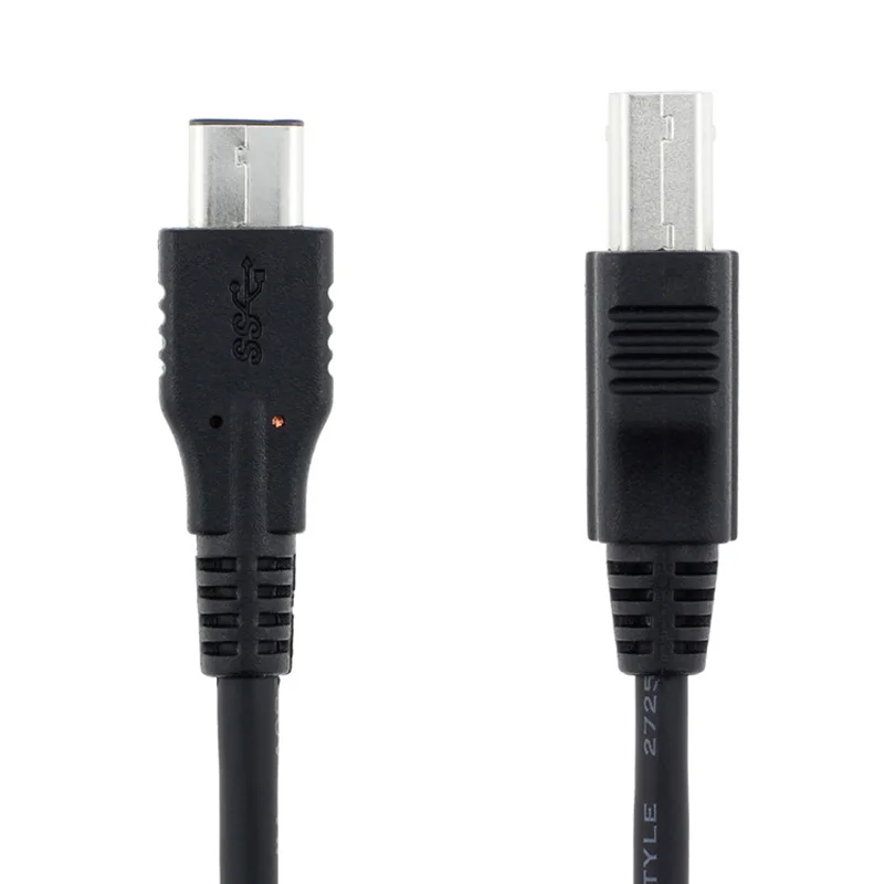 Interface Data Transmission Connector 1m 10Gbps High Speed for 2015 Macbook to Printer Scanner USB 3.1 Type C to 3.0 B BM Cable