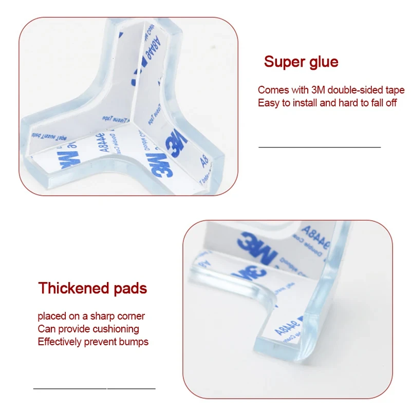 2/4Pcs Table Corner Edge Protection Cover Child Baby Safety Silicone Protector Transparent Anti Collision Desk Protection Cover