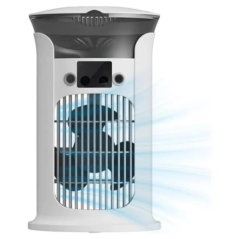 AT28-Portable Air Cooler For Room, 4-In-1 Multifunctional Mobile Air Conditioner Evaporative Cooling Fan For Home Travel