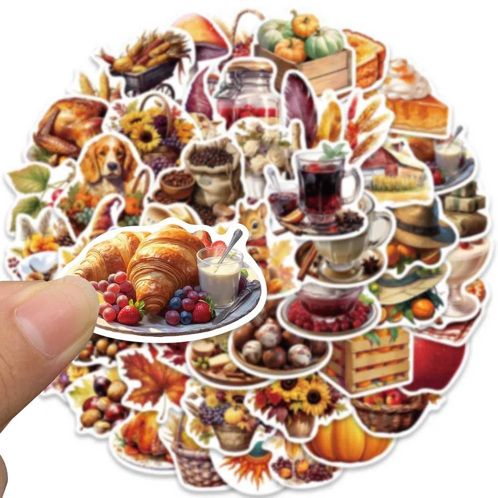 10/30/50PCS New Cartoon Food Graffiti Sticker Helmet Laptop Skateboard DIY Personalized Waterproof Toy Reward Sticker Wholesale