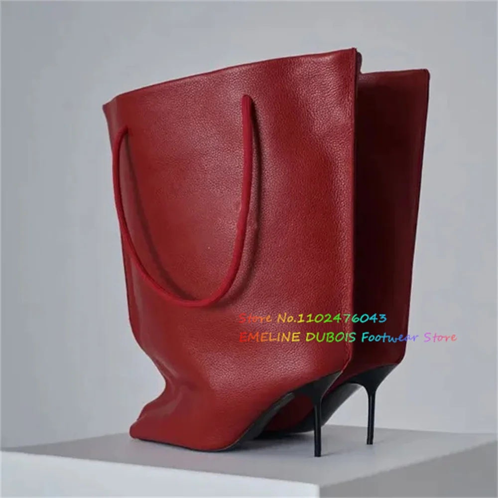 

Женские широкие ботинки на шпильке, ботинки без шнуровки до середины икры с острым носком, роскошные вечерние модельные туфли для банкетов, женская сумка, сапоги на высоком каблуке