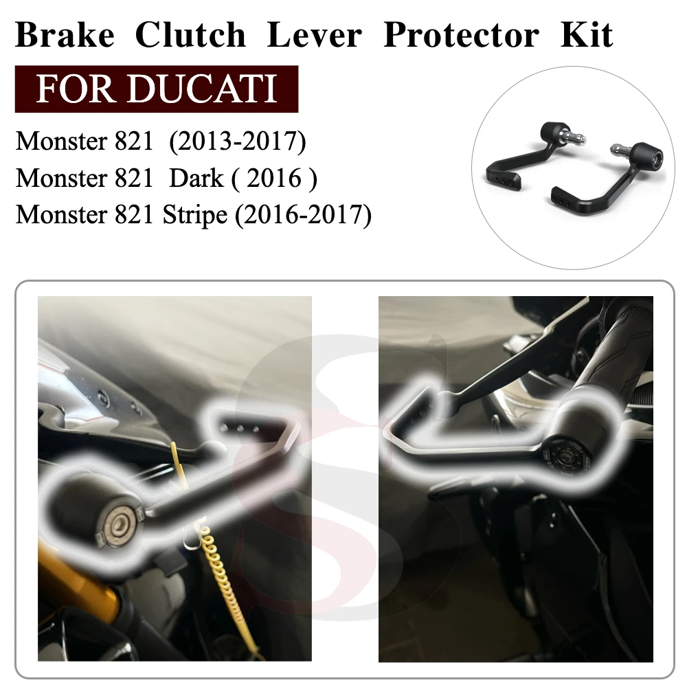 motos accessories For Ducati Monster 821 Dark 821 Stripe 2013-2017 Motorcycle accessories Brake and Clutch Lever Protector Kit